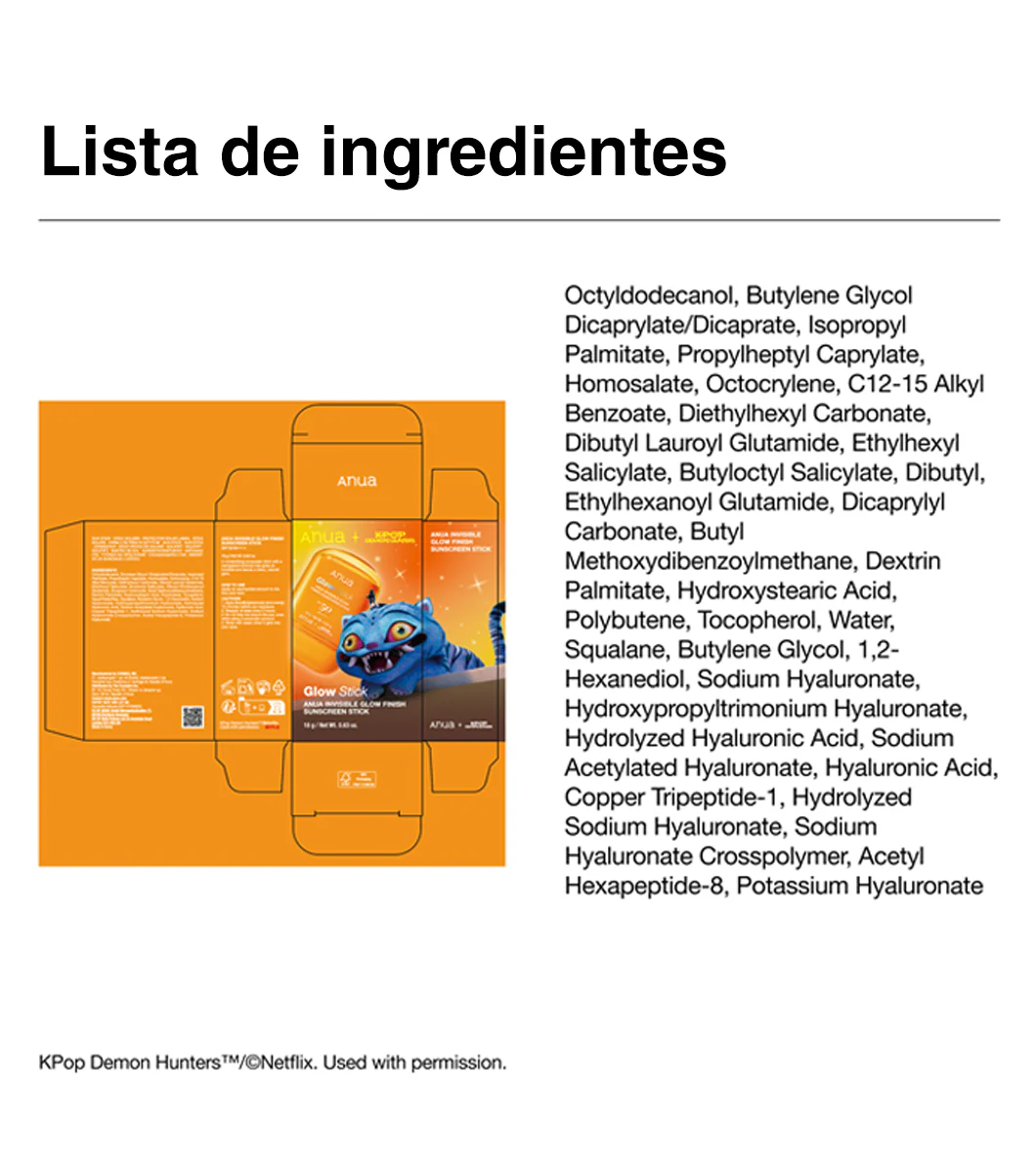 ANUA Invisible Glow Finish Sunscreen Stick 18g - Protector Solar en Barra Transparente con Ácido Hialurónico y Acabado Glow - Image 9