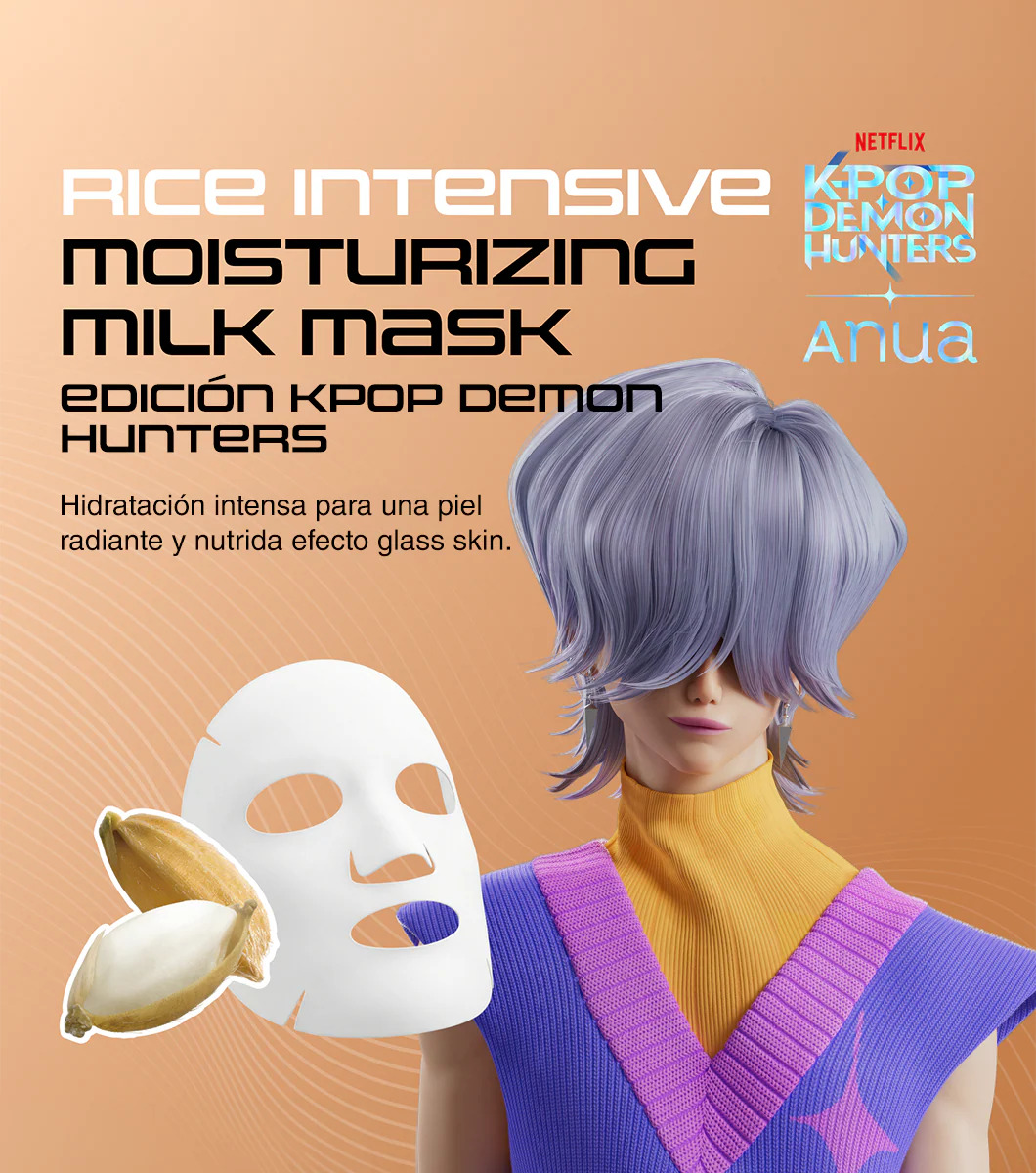 ANUA Rice 70 Intensive Moisturizing Milk Mask 1u - Mascarilla Facial Hidratante e Iluminadora con Extracto de Arroz y Ceramidas - Image 7