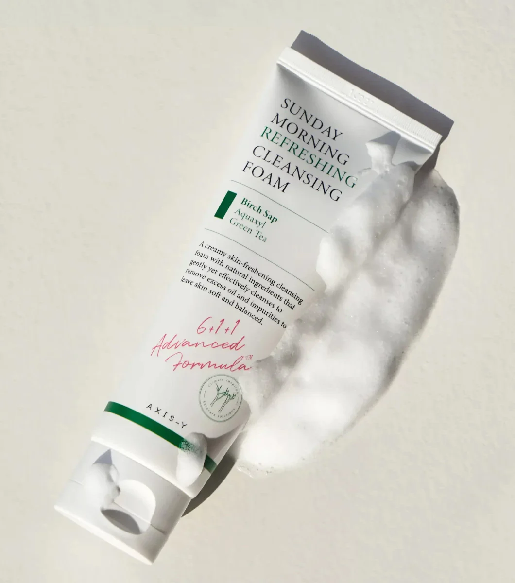 AXIS-Y Sunday Morning Refreshing Cleansing Foam 120ml – Limpiador Facial Espumoso pH 5.5 con Aquaxyl - Image 4