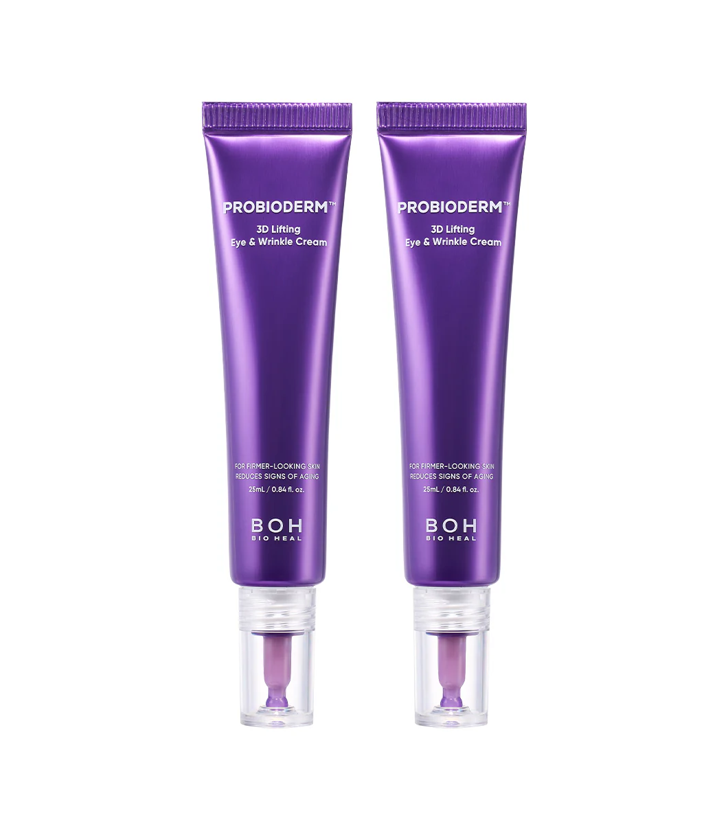 BIOHEAL BOH | Probioderm 3D Lifting Eye & Wrinkle Cream 2x25ml – Contorno de Ojos y Arrugas Reafirmante con Probióticos y Péptidos.