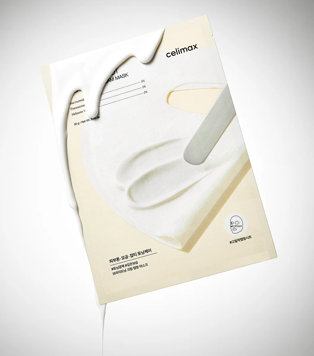 Celimax PORE+DARK SPOT BRIGHTENING CREAM MASK 1 und | Macarilla Facial Iluminadora - Image 2