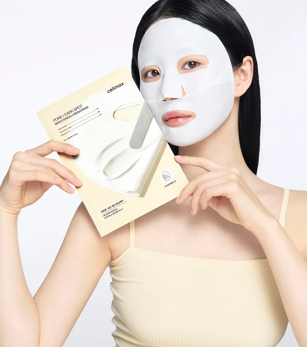 Celimax PORE+DARK SPOT BRIGHTENING CREAM MASK 1 und | Macarilla Facial Iluminadora - Image 3
