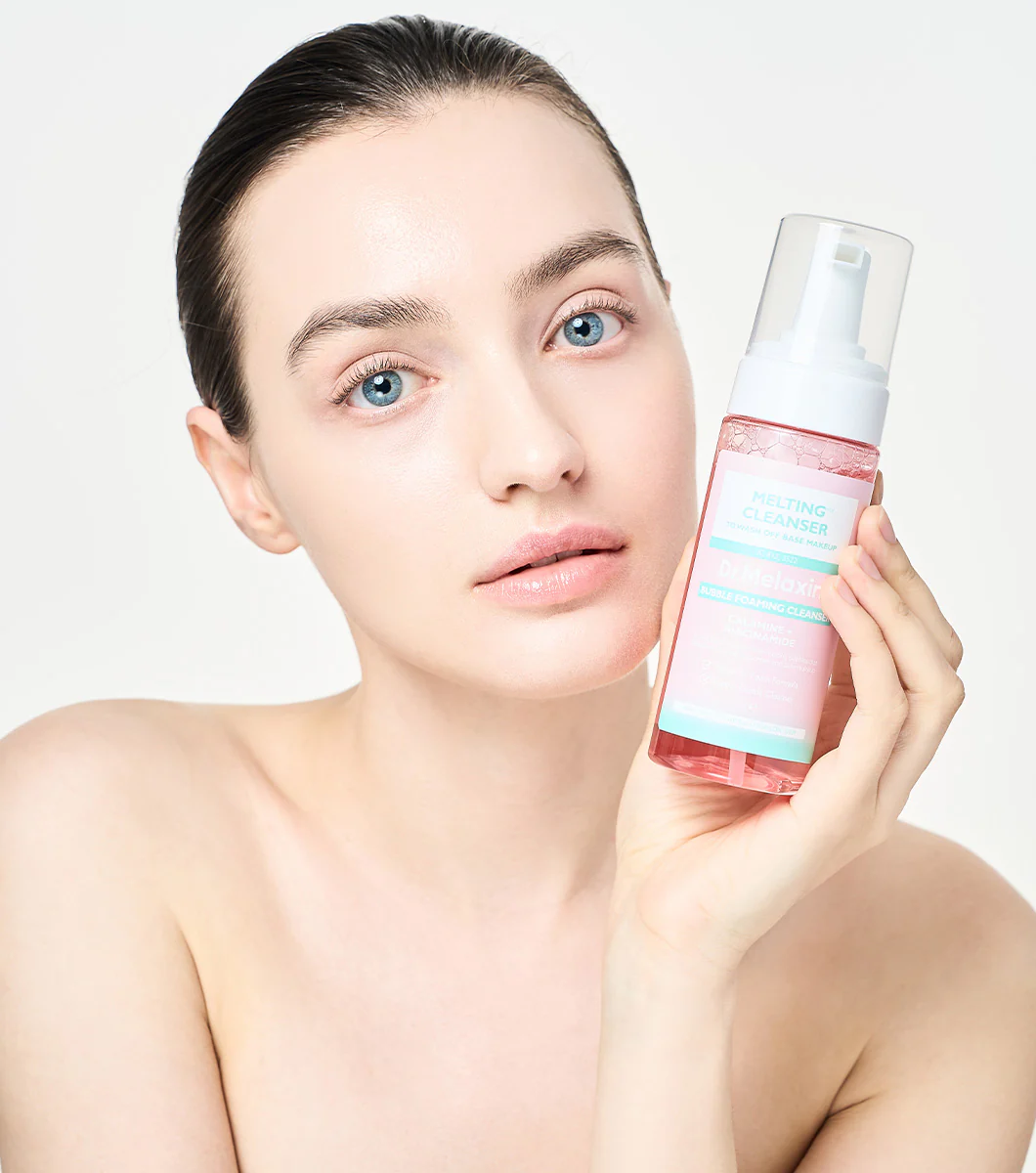 DR. MELAXIN Melting Cleanser 150ml – Espuma Limpiadora Calmante e Iluminadora con Centella, Té Verde y Niacinamida - Image 3