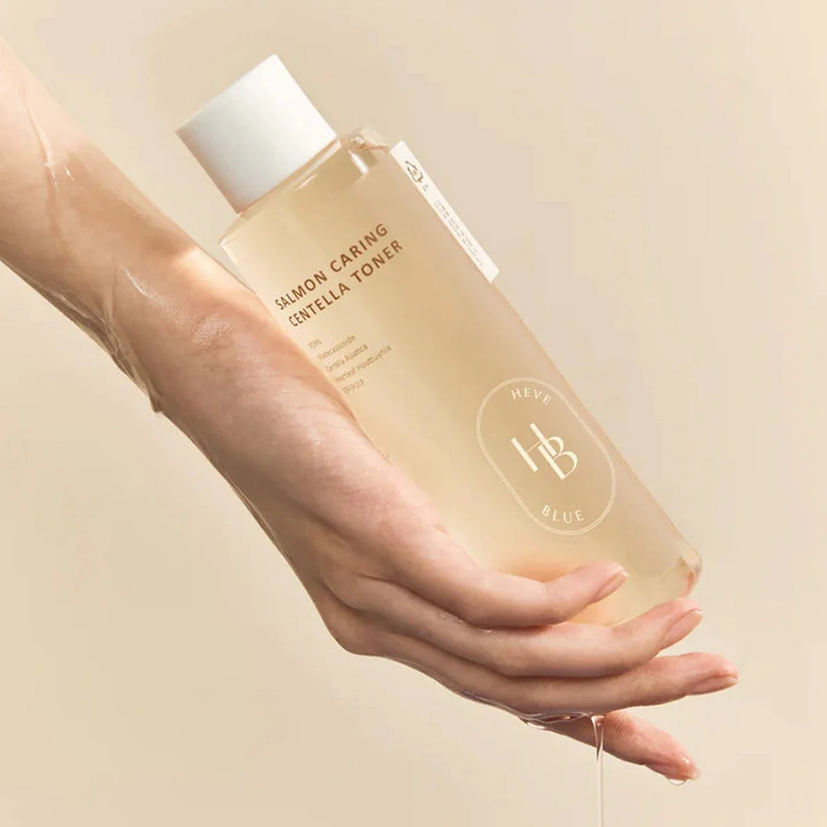 HEVEBLUE Salmon Caring Centella Toner 200ml – Tónico Facial Hidratante Calmante con PDRN de Salmón y Centella - Image 4