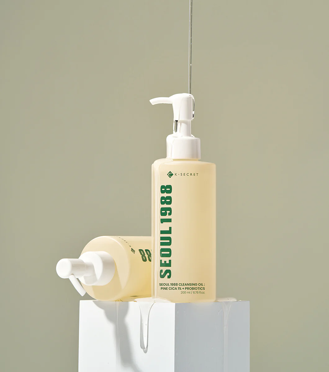 K-SECRET Seoul 1988 Cleansing Oil: Pine Cica 1% + Probiotics 200ml – Aceite Limpiador Purificante con Pine Cica y Probióticos - Image 3