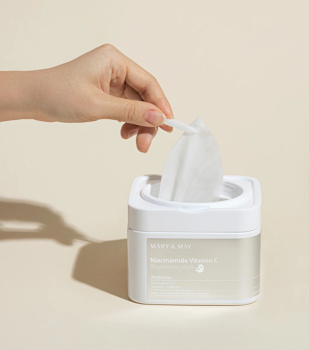 MARY&MAY Niacinamide Vitamin C Brightening Mask 30u – Mascarilla Facial Iluminadora y Antimanchas con Vitamina C - Image 3