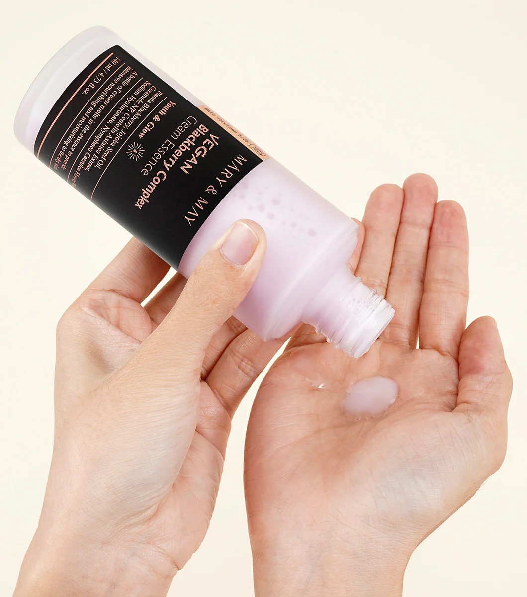 MARY&MAY Vegan Blackberry Complex Cream Essence 140ml – Esencia Hidratante y Antioxidante con Blackberry Extract - Image 4