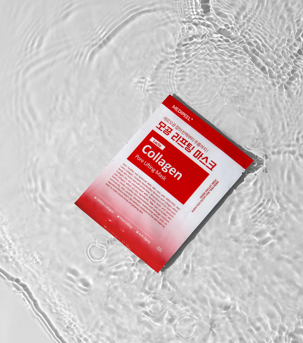 MEDI-PEEL Red Lacto Collagen Pore Lifting Mask 1u – Mascarilla Facial Reafirmante con Extracto de Colágeno - Image 3